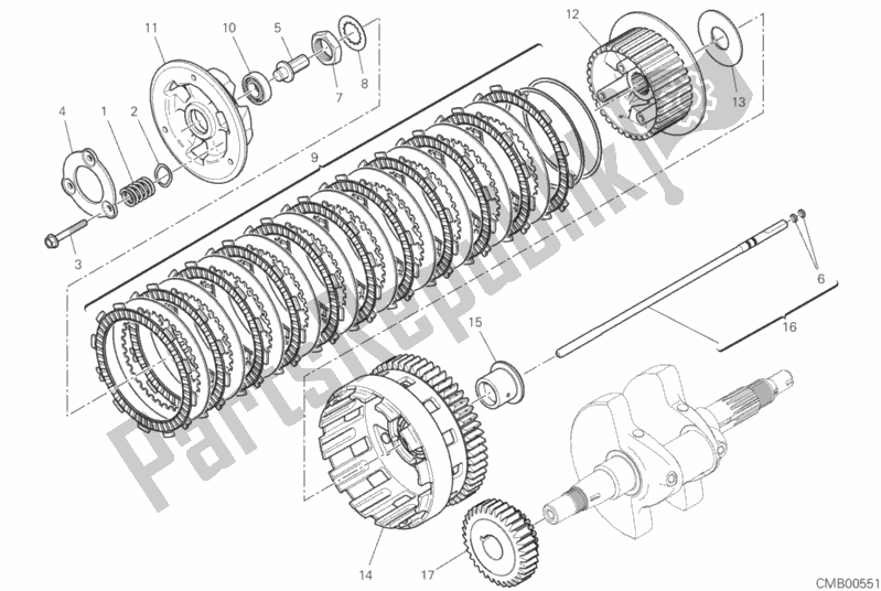 Tutte le parti per il Frizione (fcc) del Ducati Scrambler Desert Sled Thailand 803 2020